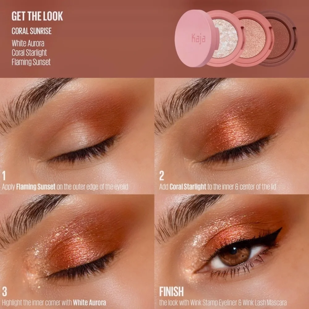3/$15 🌼 Kaja Beauty Bento Eyeshadow Trio - Chrome, Shimmer & Matte